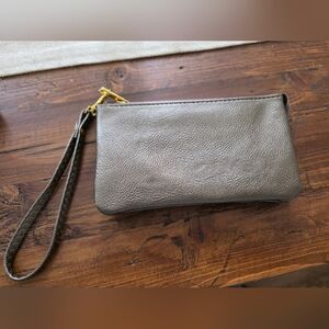 Chic Clutch Purse Wristlet Gunmetal Grey With A Little Shimmer